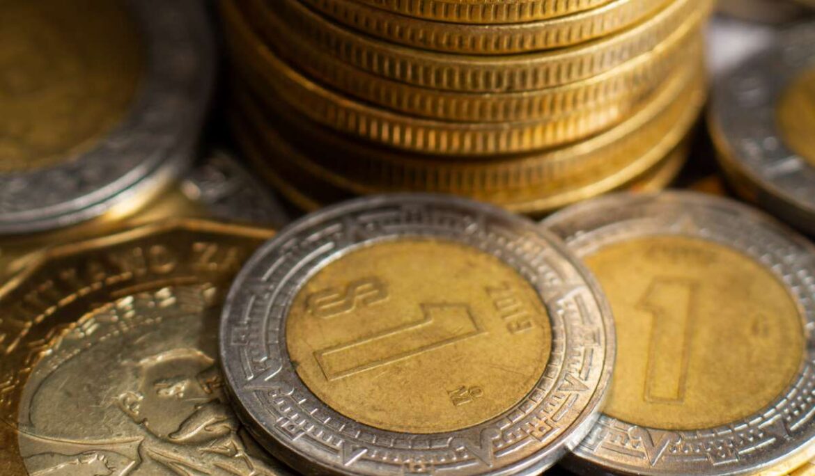 monedas peso mexicano
